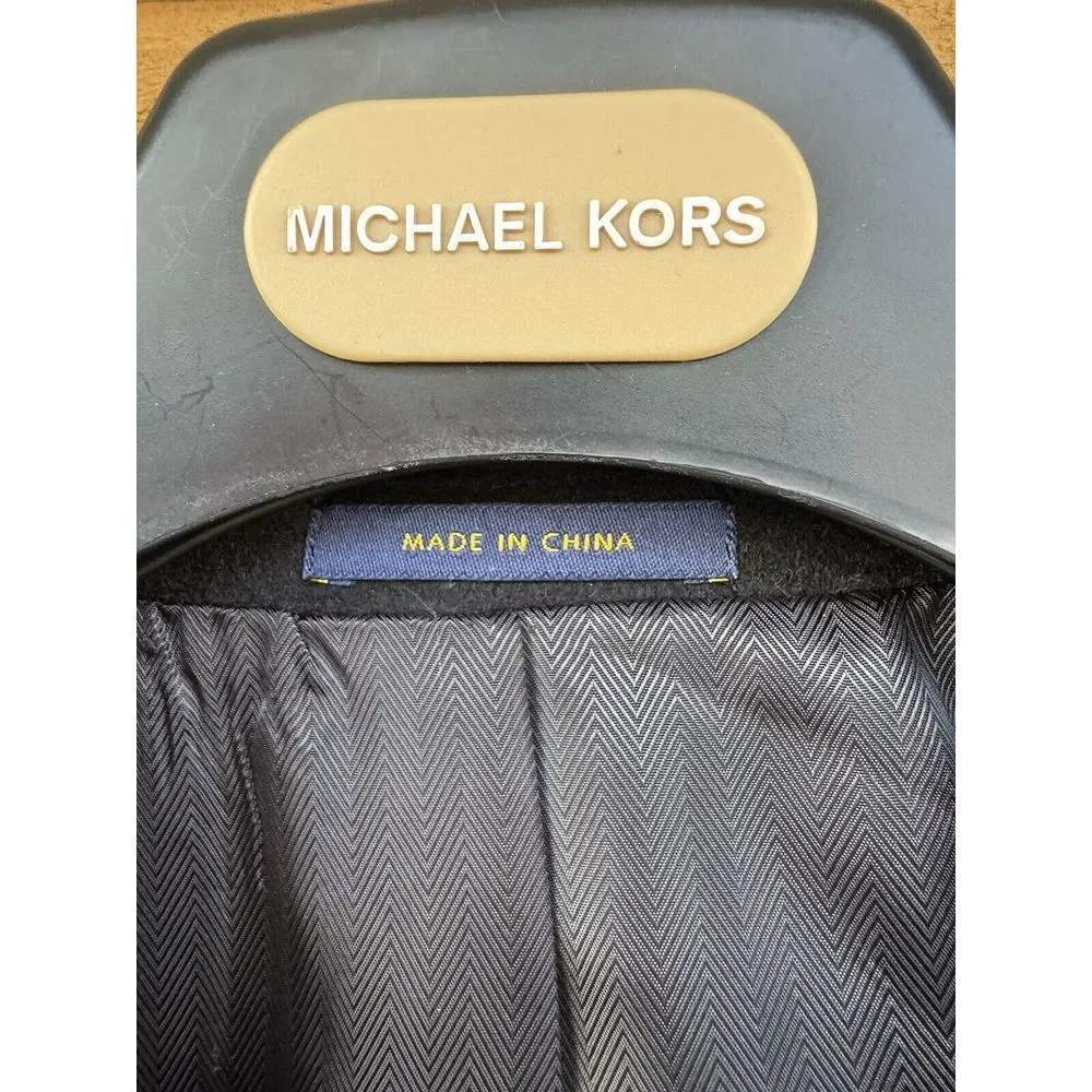 Michael Kors Men's Black Color Sports Coat‎ Size 40R Wool Blend 2 Button Blazer